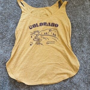Yellow Colorado Graphic Tank Top